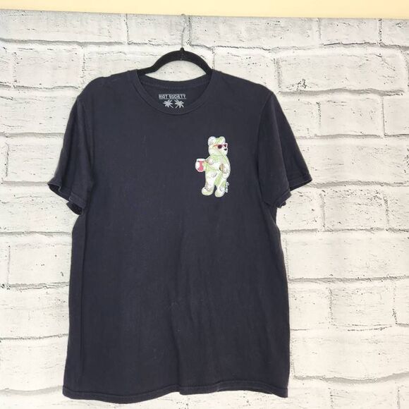 Riot Society Bear Graphic Print Pullover Short Sleeve T Shirt Black Size Medium - Picture 1 of 8
